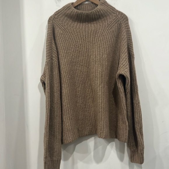by Anthropologie Mock neck Boucle Knit in Tan XL - Picture 4 of 13